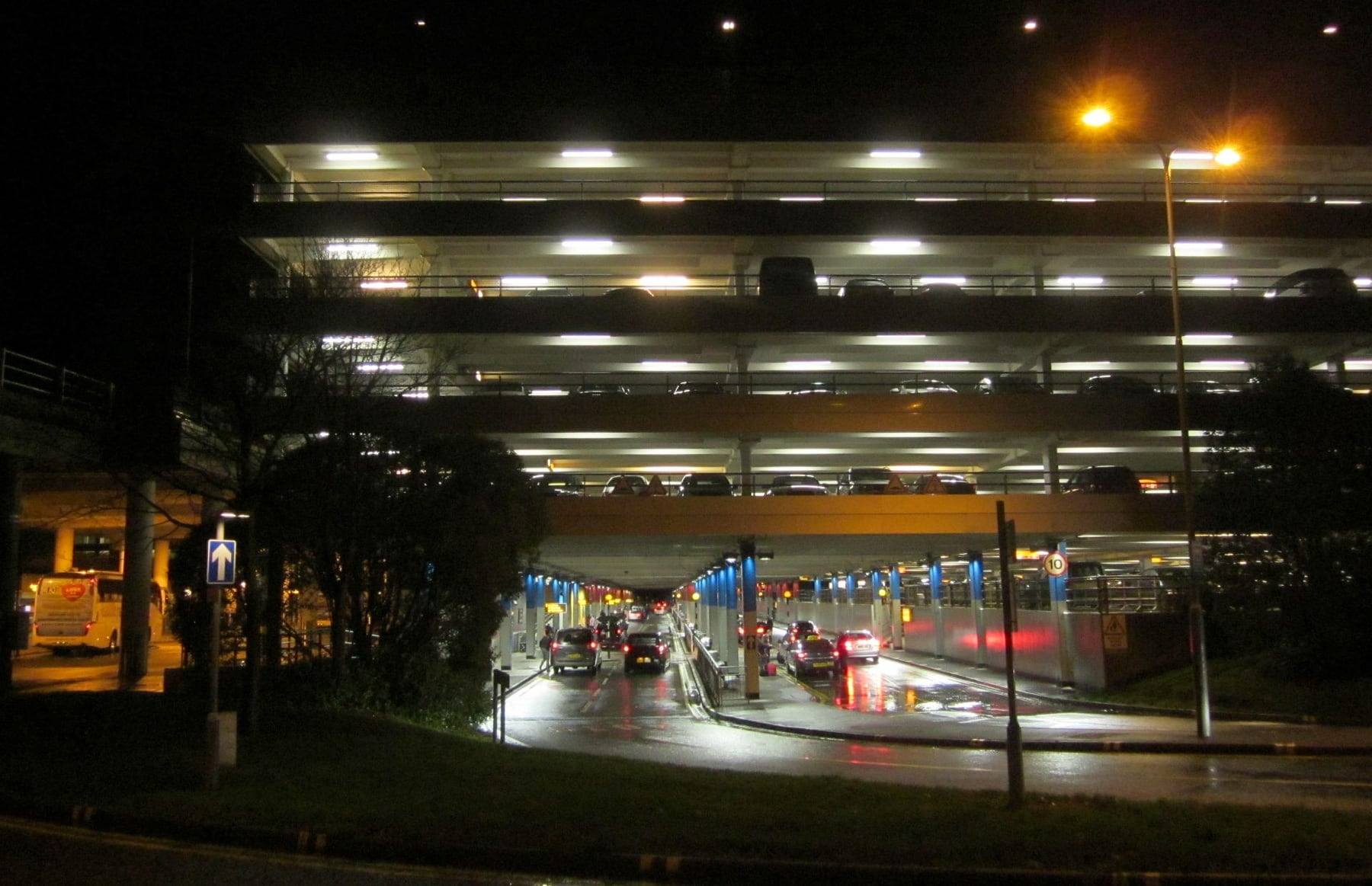 A multi-storey car park at Gatwick Airport, one of the Gatwick parking options