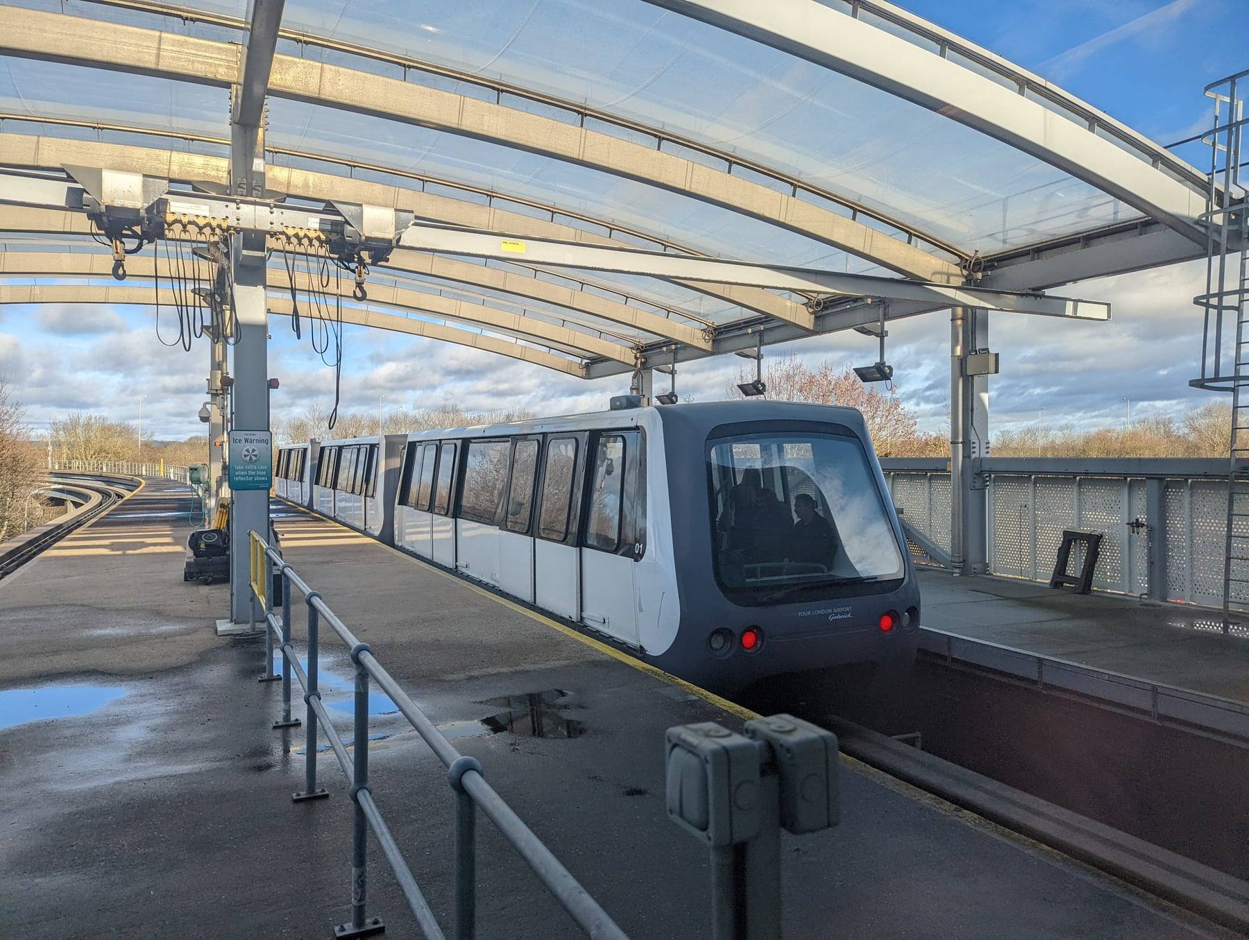 The Gatwick shuttle, the automated transit between the two terminals
