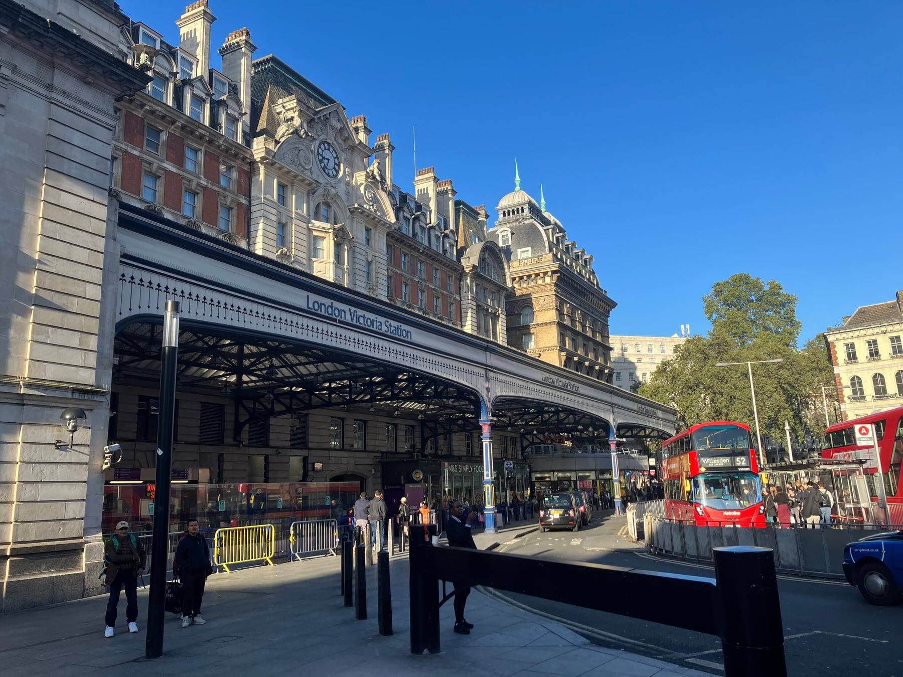 The frontage of London Victoria station, the terminus for Victoria to Gatwick trains
