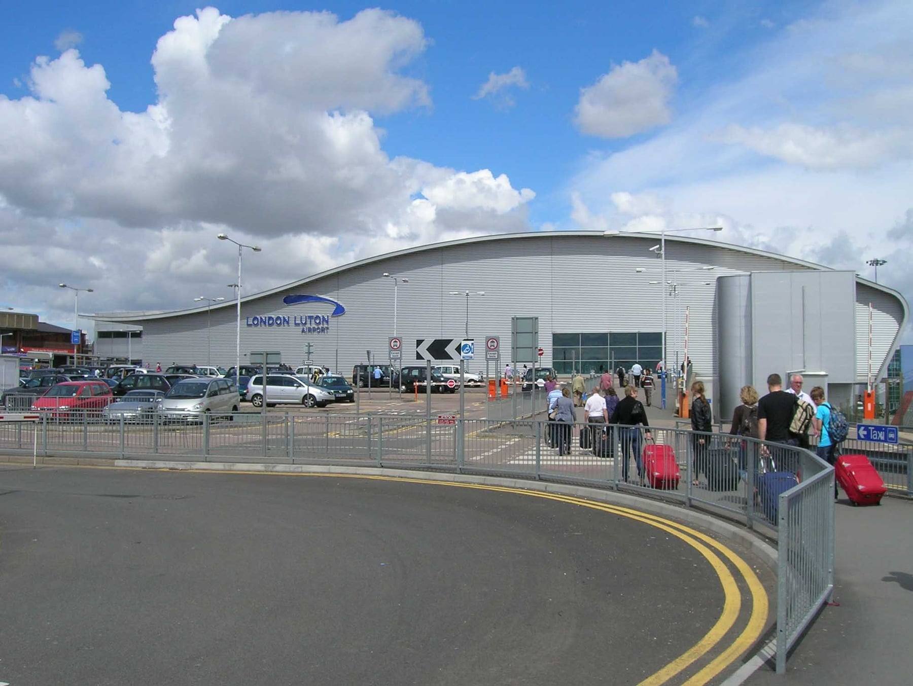 The terminal at London Luton Airport, the other end of the Luton to Gatwick route